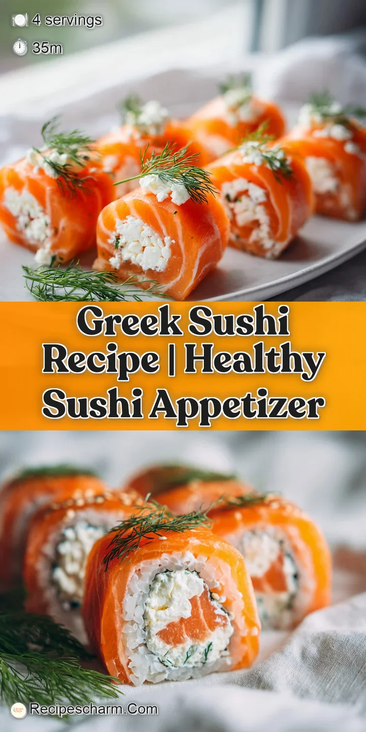 Close-up of a sushi roll showing creamy feta, a briny black olive, and bright red tomato wrapped in fluffy rice.