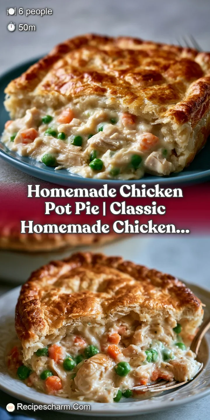 Macro shot of a glistening, buttery crust with golden ripples and creamy chicken filling bubbling underneath.