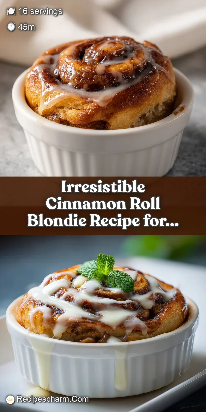 Close-up of a gooey cinnamon blondie, the soft, chewy texture and rich swirl of icing inviting a sweet indulgence.