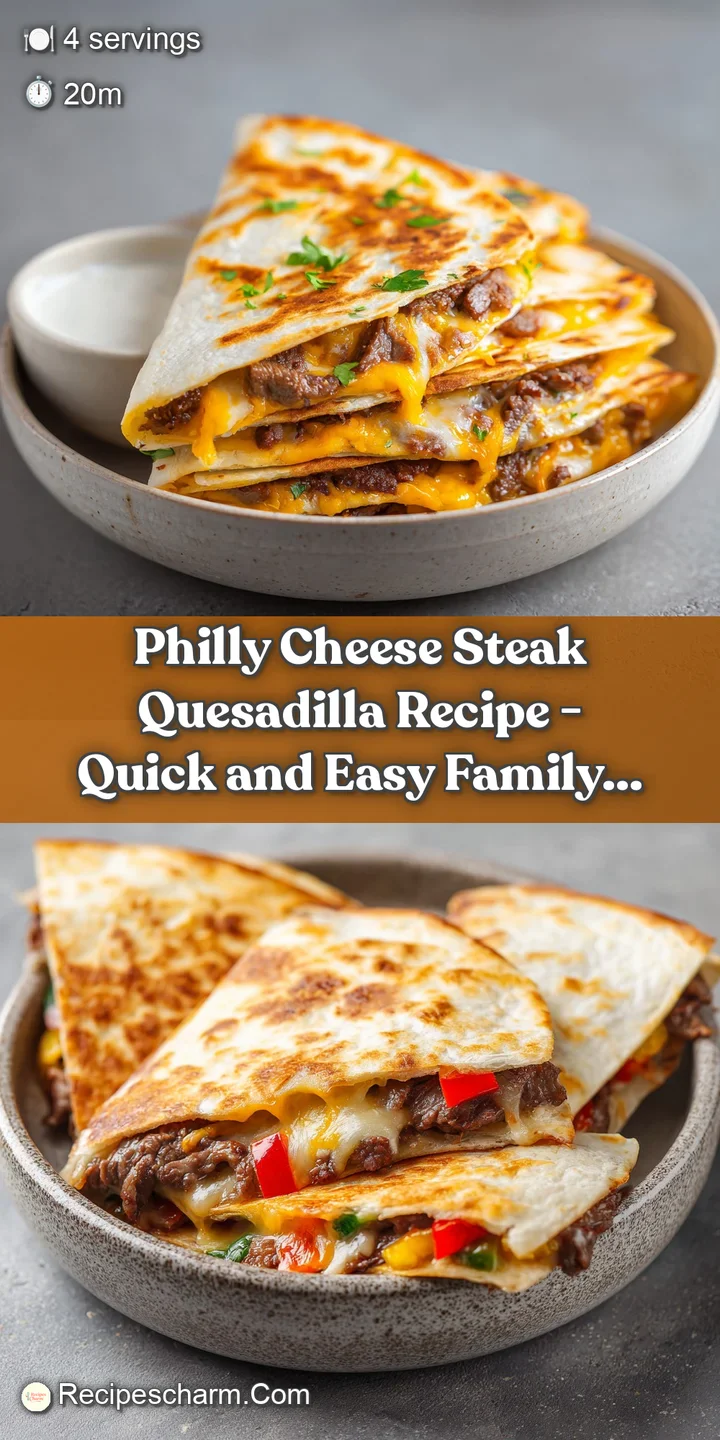 Close-up of gooey, melted cheese stretching from a perfectly seared steak and pepper-filled quesadilla.