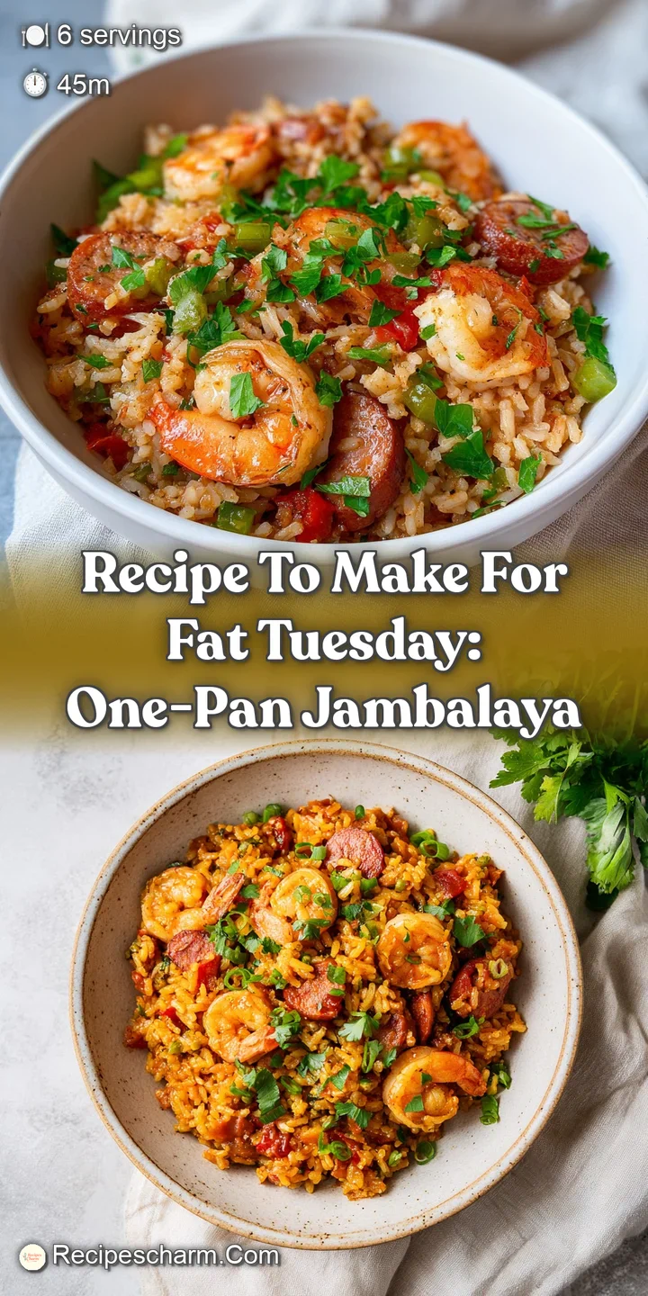 Close-up of glistening jambalaya, showcasing plump shrimp, and spicy sausage amid colorful peppers and rice. Fresh and fla...