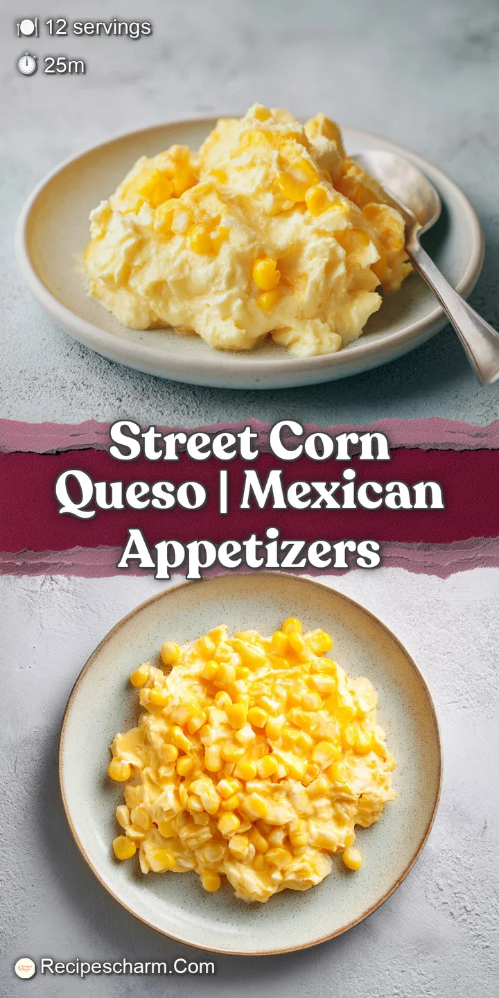 Extreme close-up of gooey, melted cheese pulling away from charred yellow corn kernels garnished with red paprika