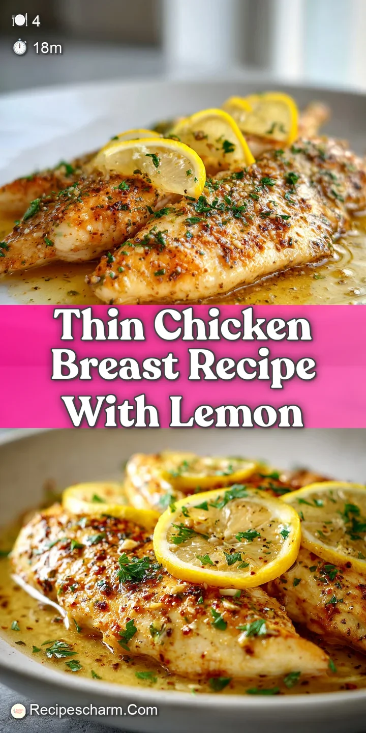 Close-up reveals moist chicken bathed in lemony sauce. Glistening surface and fresh herb sprigs beckon the viewer.