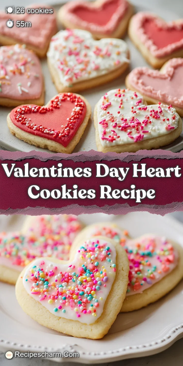 Close-up of a vibrant red heart cookie with shimmering sprinkles, showcasing smooth icing & tempting sweetness.