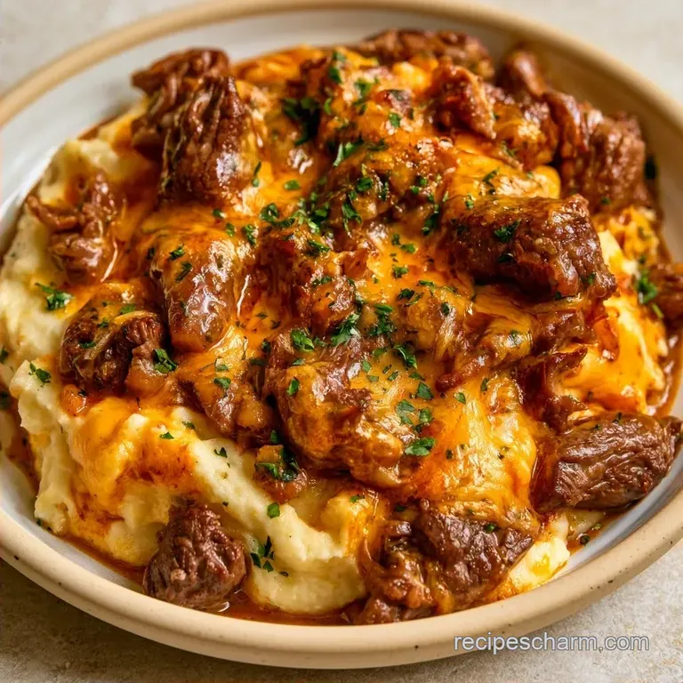 3 Ingredient Ground Beef Casserole with Cauliflower Mash