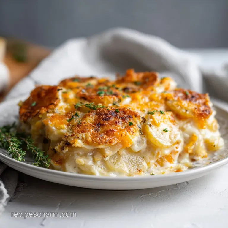Cheesy Scalloped Potatoes with Garlic
