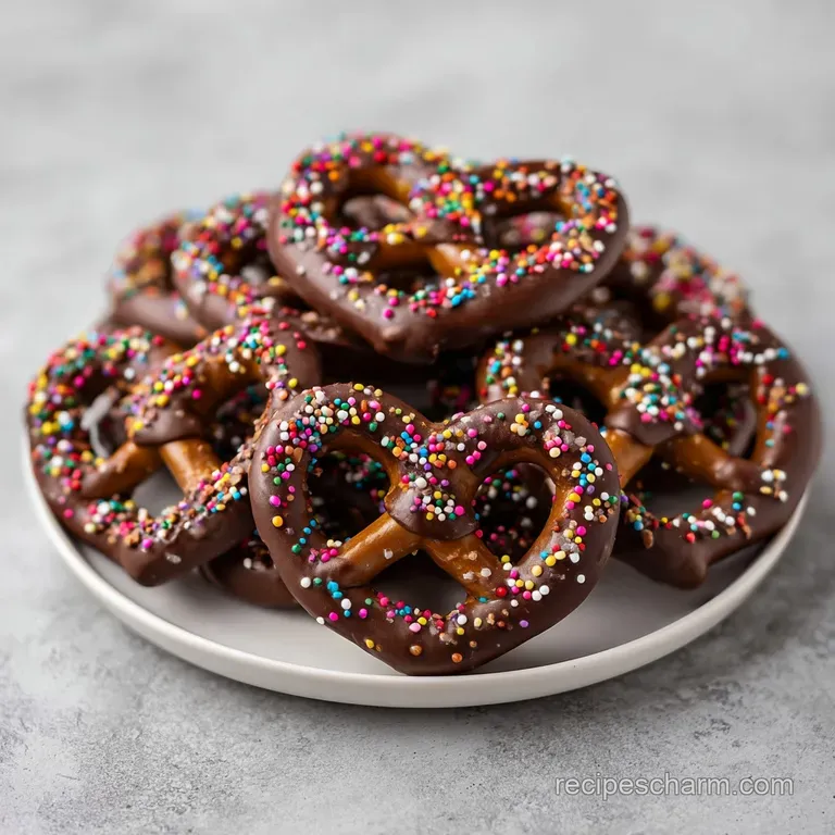 Chocolate Heart Pretzels: Salted and Glossy
