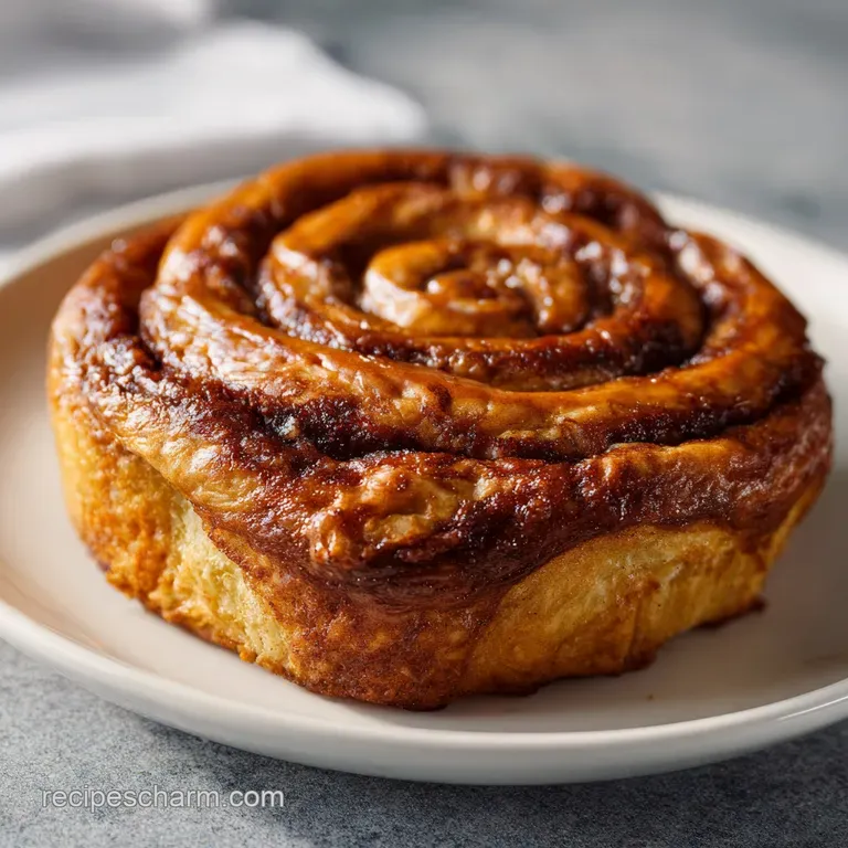 A blondie square drizzled with icing, next to a scattering of cinnamon and a single, artful swirl of whipped cream.