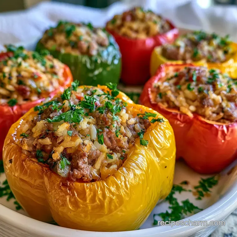 Classic Beef Stuffed Peppers: Hearty and Savory
