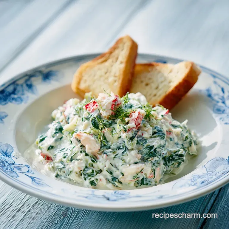 Delicious Creamy Seafood Spinach Dip Recipe