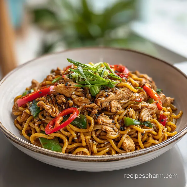 Chicken Yakisoba: Savory Noodle Stir Fry