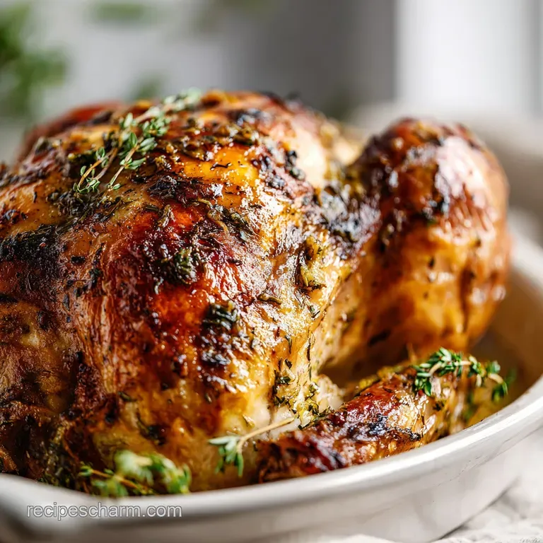 Wild Turkey Recipe with Garlic and Herbs Roast