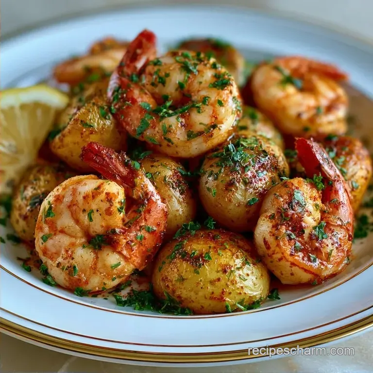 Garlic Roasted Shrimp Potatoes with Yukon Golds
