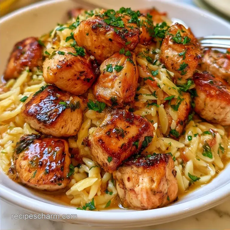 High Protein Lemon Chicken Orzo