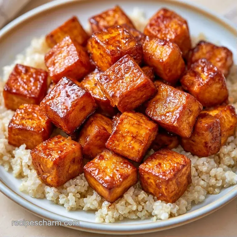 Symmetrical arrangement of seared tofu, vibrant steamed broccoli, and fluffy quinoa in a matte ceramic bowl