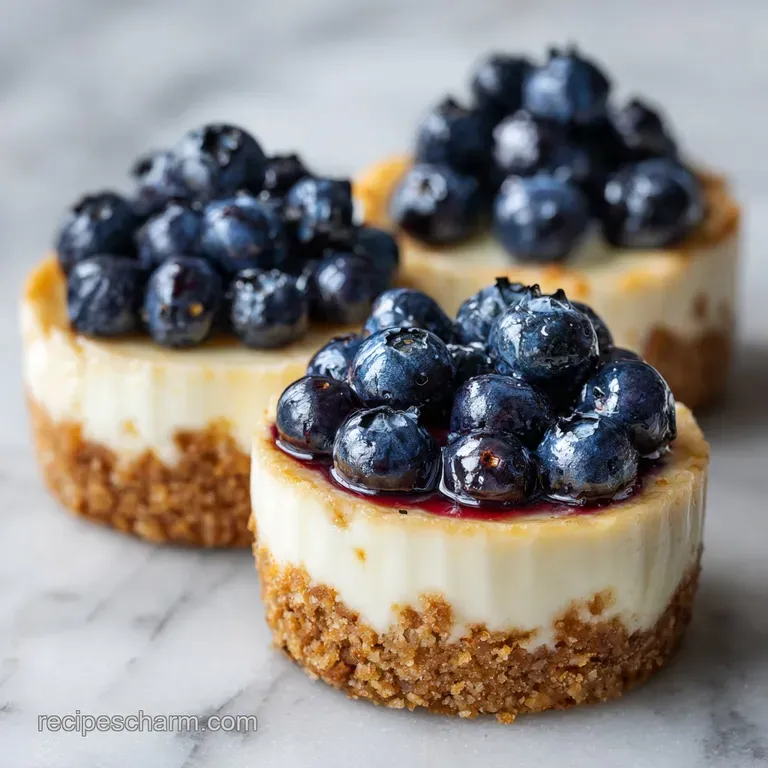 Lemon Blueberry Mini Cheesecakes: Velvety and Tangy