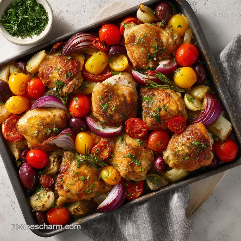 Mediterranean Chicken: Sheet Pan Roasted