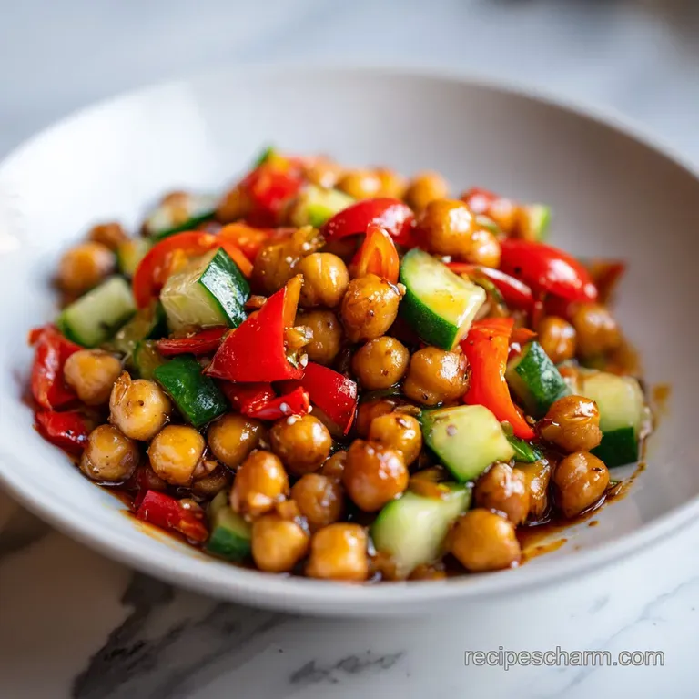 Fresh medley of legumes and crisp vegetables elegantly arranged in a shallow white bowl beside a polished silver fork.