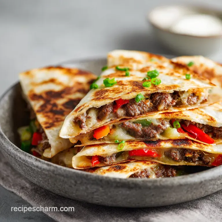 Philly Cheese Steak Quesadillas