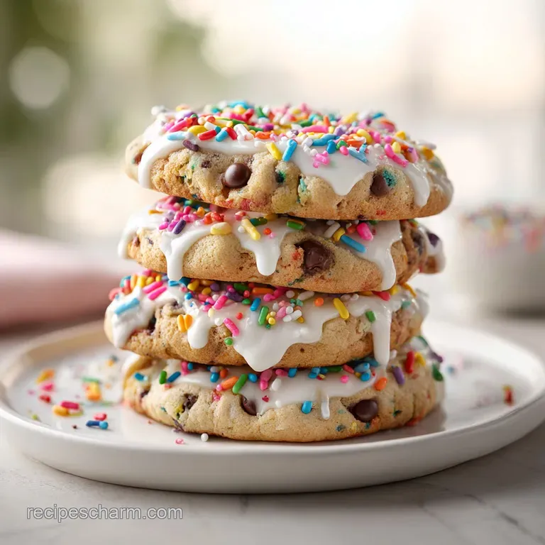 A single, perfectly formed chocolate cookie dough swirl topped with a sprinkle of sea salt flakes.