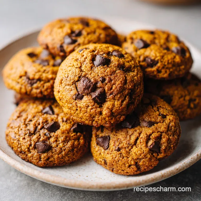 Pumpkin Spice Chocolate Chip Cookies: Soft and Fudgy