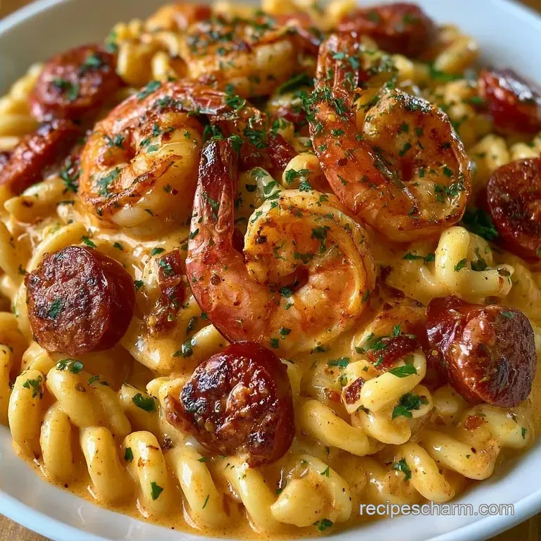 Spicy Cajun Shrimp Pasta with Andouille Sausage