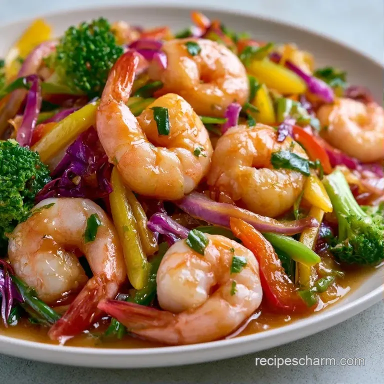 A steaming bowl of colorful stir fry topped with sesame seeds and fresh green onions on a dark slate table.