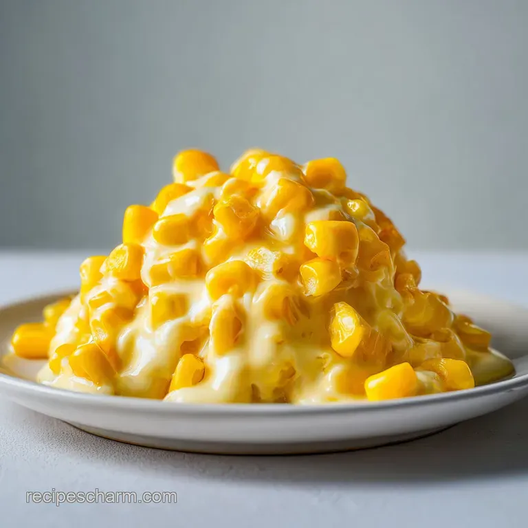 A white ceramic bowl filled with melted golden cheese and corn, served with warm, toasted corn tortilla chips on the side