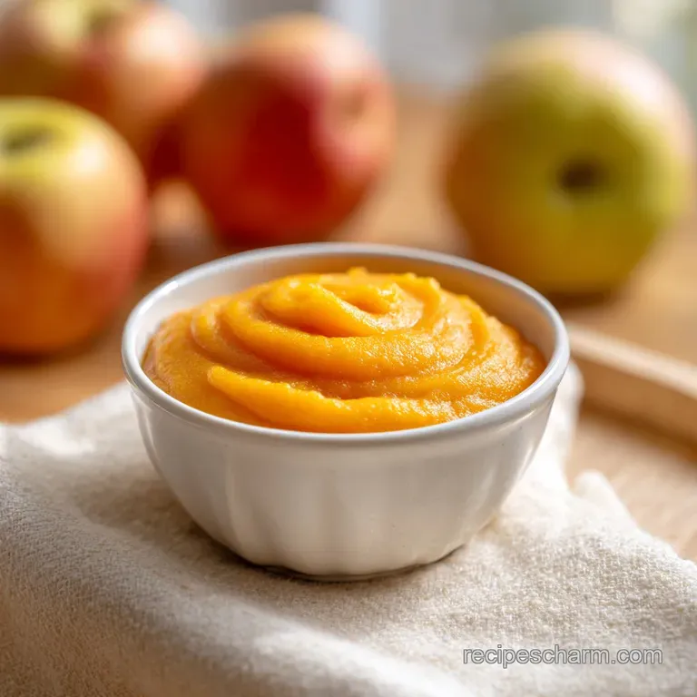 Baby Puree Recipe with Sweet Potato and Apple